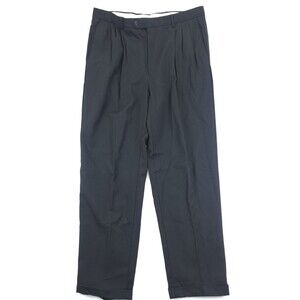 Monsieur by Givenchy Wool Pleated Black Dress Pants Men Size 38R (Actual 37x31)